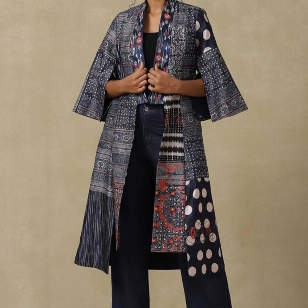 Soft Surroundings Patchwork Kimono Style Kantha - image 2